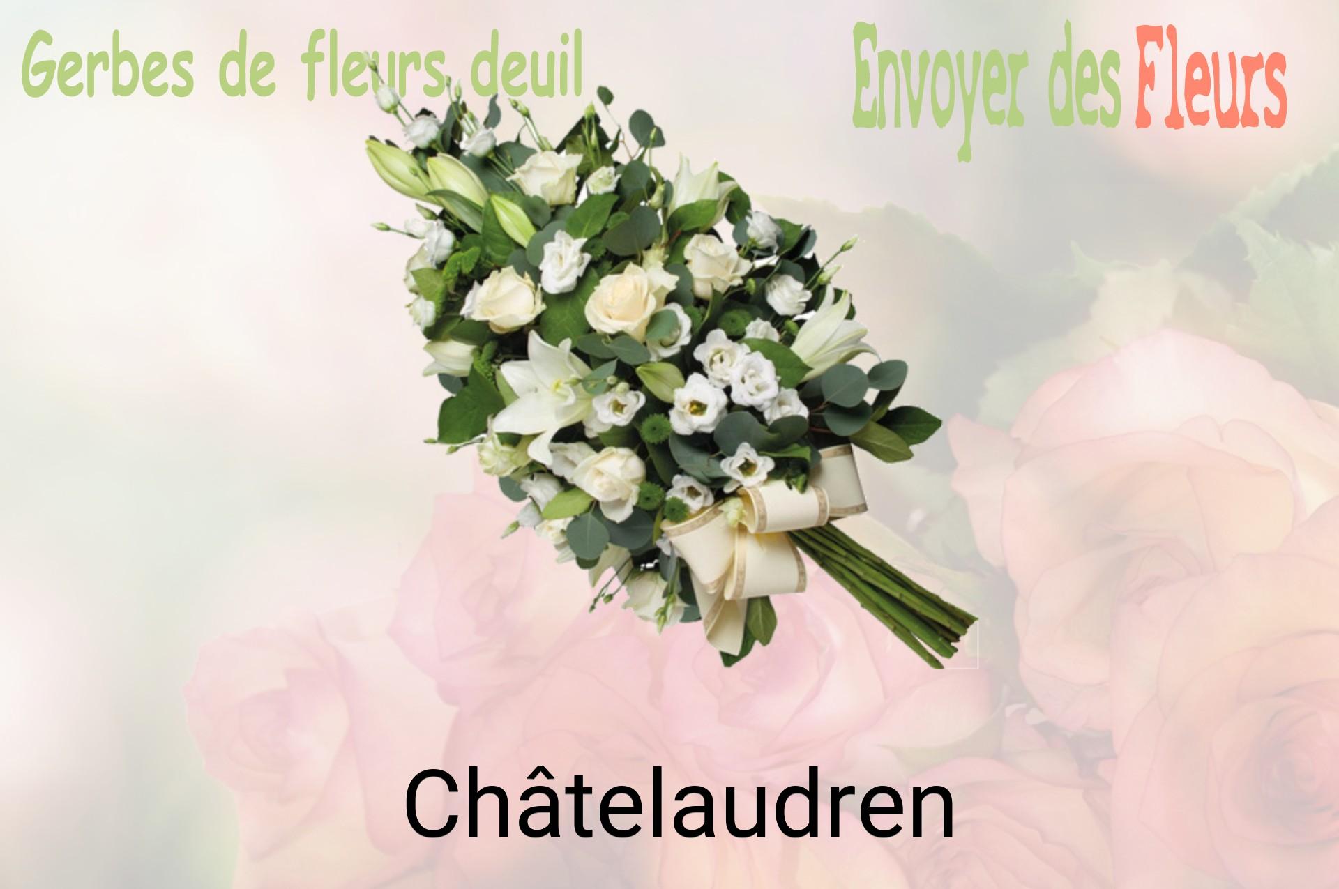 Gerbe de fleurs de deuil livrée à Châtelaudren